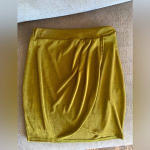 Mustard olive gold shimmer mini skirt greek godess DIY halloween party club NYE